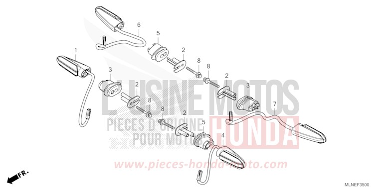CLIGNOTANT de Africa Twin GRAND PRIX RED (R380B) 2025